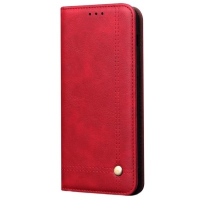 Huawei P40 Pro+ Deluxe ādas atvēramais sarkans maciņš (maks) | Vacins.lv