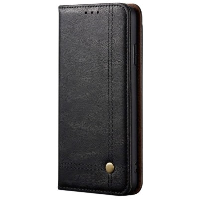 Xiaomi Mi Note 10 Lite Deluxe ādas atvēramais melns maciņš (maks) | Vacins.lv