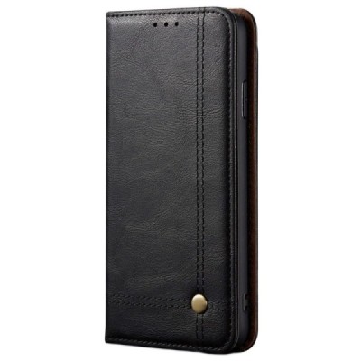 Samsung Galaxy S10 Lite (G970) Deluxe ādas atvēramais melns maciņš (maks) | Vacins.lv