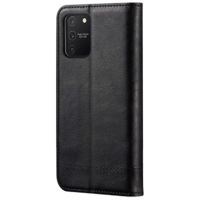 Deluxe atverčiamas juodas odinis Samsung Galaxy S10 Lite (G970) dėklas - knygutė | Priedai.lt