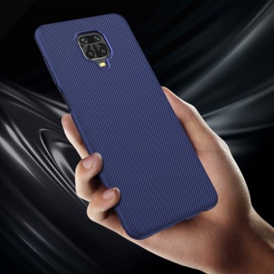 Xiaomi Redmi Note 9 Pro Lenuo cieta silikona (TPU) zils apvalks | vacins.lv