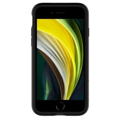 Apple iPhone 7 / 8 / SE 2020 „Spigen“ Slim Armor CS melns silikons apvalks | vacins.lv