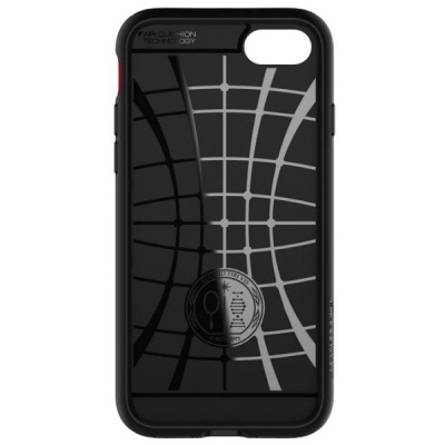 Apple iPhone 7 / 8 / SE 2020 „Spigen“ Slim Armor CS melns silikons apvalks | vacins.lv