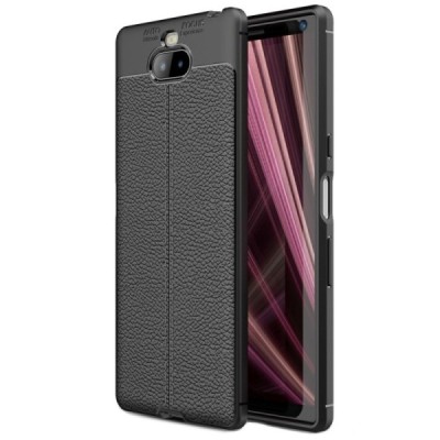 Sony Xperia 10 (XA3) FOCUS cieta silikona (TPU) melns apvalks | vacins.lv