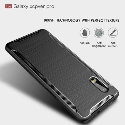 Samsung Galaxy XCover Pro (G715) kieto silikono TPU juodas dėklas nugarėlė | Priedai.lt