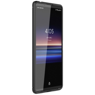 Sony Xperia 1 II „Carbon“ cieta silikona (TPU) melns vāciņš | Vacins.lv