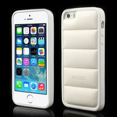 Baltas „Infisens“ silikoninis Apple iPhone SE (5, 5s) dėklas (dėkliukas) / Priedai.lt