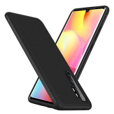 Xiaomi Mi Note 10 Lite kieto silikono TPU juodas dėklas - nugarėlė | Priedai.lt