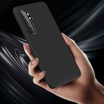 Xiaomi Mi Note 10 Lite kieto silikono TPU juodas dėklas - nugarėlė | Priedai.lt