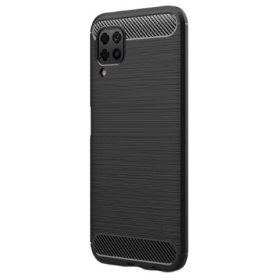 Huawei P40 Lite „Carbon“ cieta silikona (TPU) melns apvalks | vacins.lv