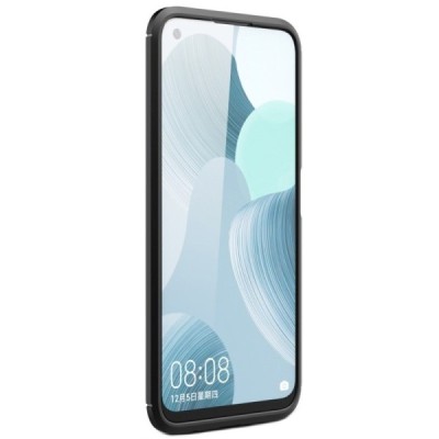 Huawei P40 Lite „Carbon“ cieta silikona (TPU) melns apvalks | vacins.lv