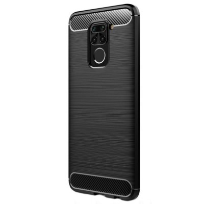 Xiaomi Redmi Note 9 „Carbon“ kieto silikono TPU juodas dėklas - nugarėlė | Priedai.lt