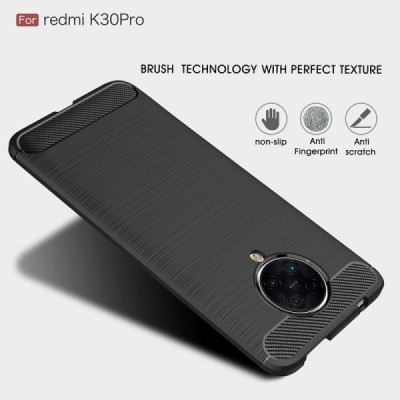 Xiaomi Poco F2 Pro „Mofi“ Carbon cieta silikona (TPU) melns apvalks | vacins.lv