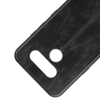 „Bi-Color“ Splicing LG Q60 juodas odinis dėklas | Priedai.lt