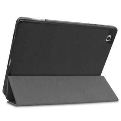 Samsung Galaxy Tab S6 Lite 10.4 (P615, P610, P613, P619) atverčiamas juodas odinis dėklas - knygutė su vieta liestukui | Priedai