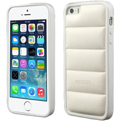 Baltas „Infisens“ silikoninis Apple iPhone SE (5, 5s) dėklas (dėkliukas) / Priedai.lt