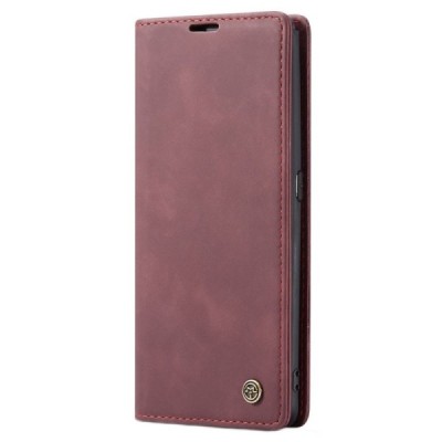 Samsung Galaxy A80 (A805F) CaseMe Retro solidus atverčiamas bordo odinis dėklas - knygutė | Priedai.lt