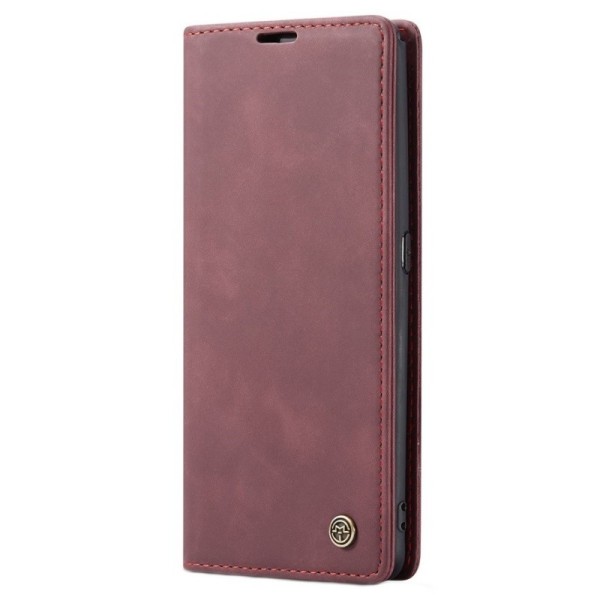 „CaseMe“ Retro solidus atverčiamas dėklas - bordo (Galaxy A80)