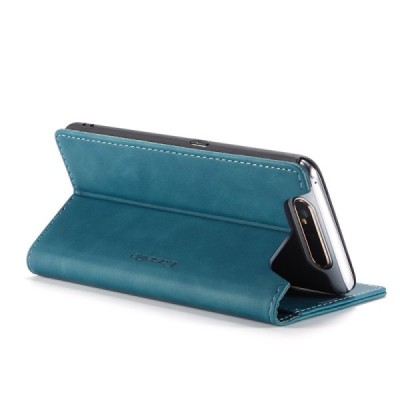 Samsung Galaxy A80 (A805F) CaseMe Retro solīds atvēramais ādas zaļš maciņš - maks | Vacins.lv