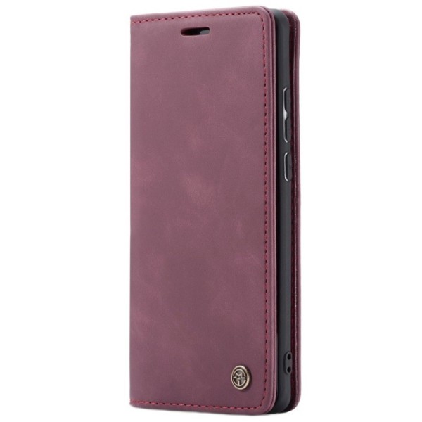 „CaseMe“ Retro solīds atvēramais ādas maciņš - bordo (P30 Lite)