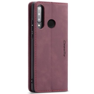 Huawei P30 Lite CaseMe Retro solīds atvēramais ādas bordo maciņš - maks | Vacins.lv