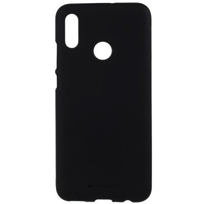 Huawei P smart 2019 (Honor 10 Lite) Mercury melns cieta silikona (TPU) apvalks | vacins.lv