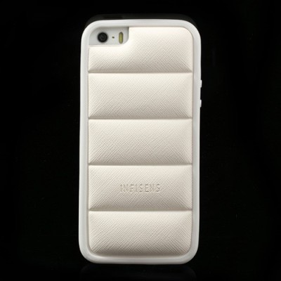 Baltas „Infisens“ silikoninis Apple iPhone SE (5, 5s) dėklas (dėkliukas) / Priedai.lt