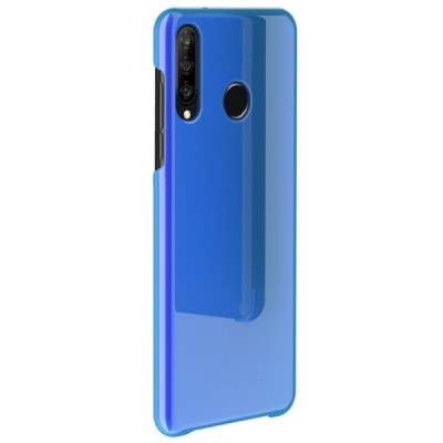 Huawei P30 Lite plastmasas atvērams zils ādas maciņš | Vacins.lv