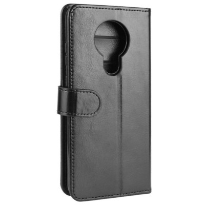 Nokia 5.3 atvēramais ādas melns maciņš, grāmata (maks) | Vacins.lv