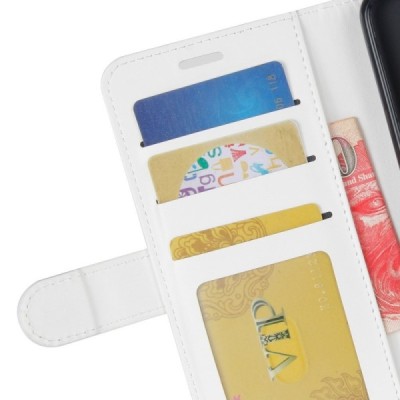 Nokia 5.3 atvēramais ādas balts maciņš, grāmata (maks) | Vacins.lv