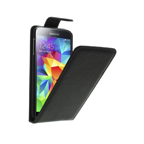 Klasisks atvēramais futrālis - melns (Galaxy S5 / S5 Neo)