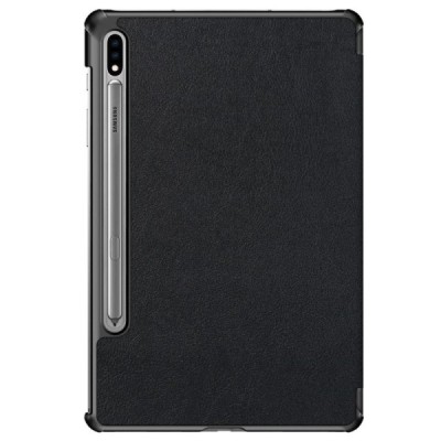 Samsung Galaxy Tab S7 11 (T875, T870) atverčiamas juodas odinis dėklas - knygutė (sulankstomas) | Priedai.lt
