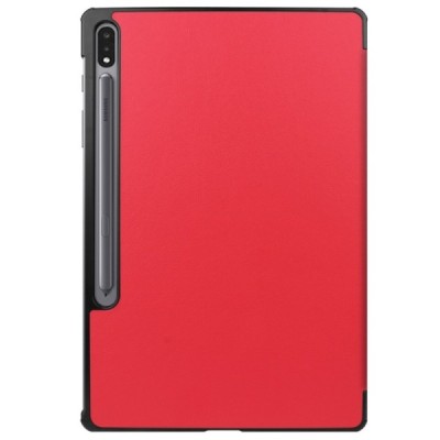 Samsung Galaxy Tab S7 FE 12.4", S7+ 12.4" (T976) atverčiamas raudonas odinis dėklas - knygutė (sulankstomas) | Priedai.lt