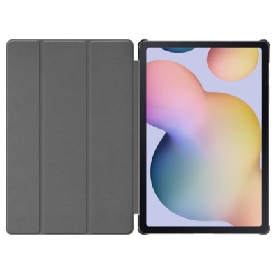 Samsung Galaxy Tab S7+ 12.4" (T976) atverčiamas pilkas odinis dėklas - knygutė (sulankstomas) | Priedai.lt