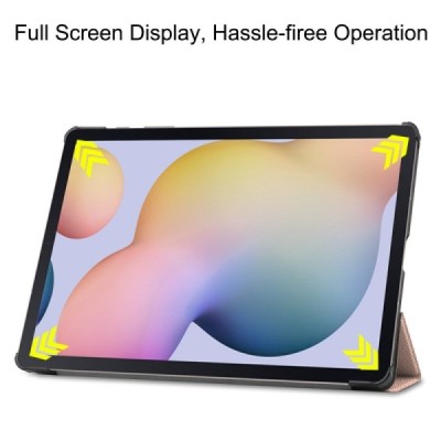 Samsung Galaxy Tab S7+ 12.4" (T976) atvēramais zelta maciņš | Vacins.lv