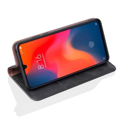 Xiaomi Mi 9 (Mi 9 Explorer) Deluxe ādas atvēramais melns maciņš (maks) | Vacins.lv