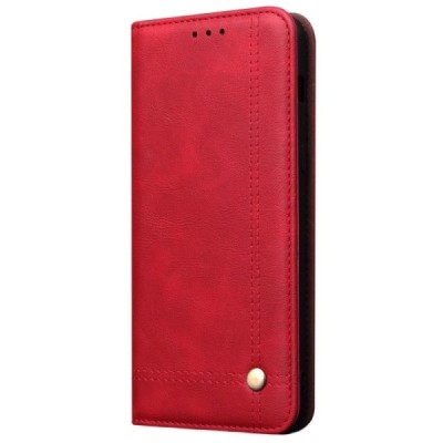 Xiaomi Mi 9 (Mi 9 Explorer) Deluxe ādas atvēramais sarkans maciņš (maks) | Vacins.lv