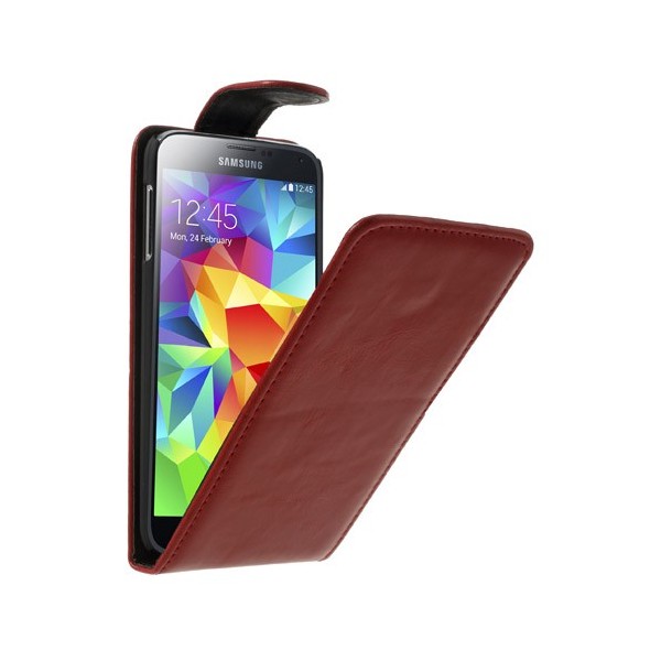Klasikinis atverčiamas dėklas - raudonas (Galaxy S5 / S5 Neo)