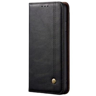 Deluxe atverčiamas juodas odinis Huawei P40 Pro dėklas - knygutė | Priedai.lt