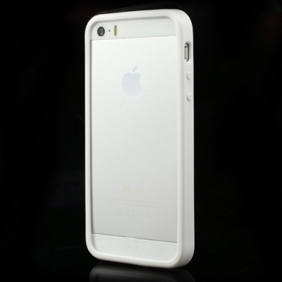 Baltas „Infisens“ silikoninis Apple iPhone SE (5, 5s) dėklas (dėkliukas) / Priedai.lt