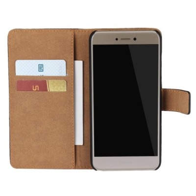 Huawei P9 Lite 2017 (Huawei P8 Lite 2017) atvēramais ādas melns Casual vāciņš (maks) | Vacins.lv