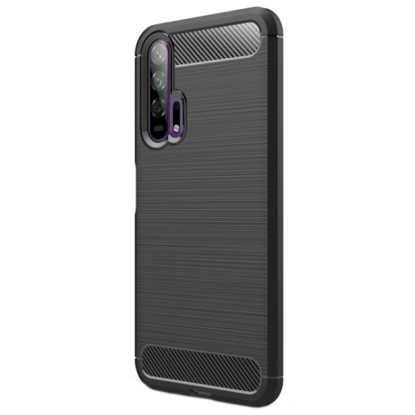 „Carbon“ cieta silikona (TPU) apvalks - melns (Honor 20 Pro)