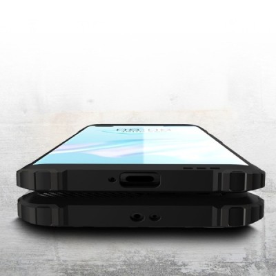 Sustiprintos apsaugos Huawei P40 Pro+ juodas kieto silikono (TPU) ir plastiko dėklas | Priedai.lt