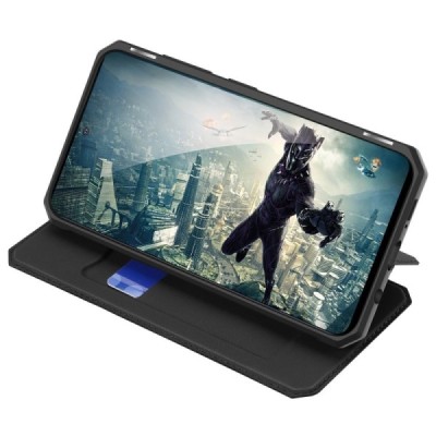 Samsung Galaxy A51 (A515F) Dux Ducis Skin X sērijas melns ādas atvērams maciņš | Vacins.lv