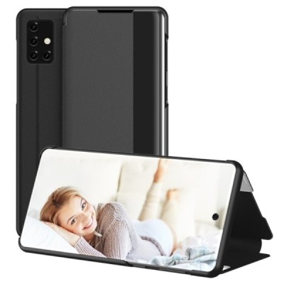 Samsung Galaxy A71 (A715F) View Line juodas atverčiamas dėklas - knygutė | Priedai.lt