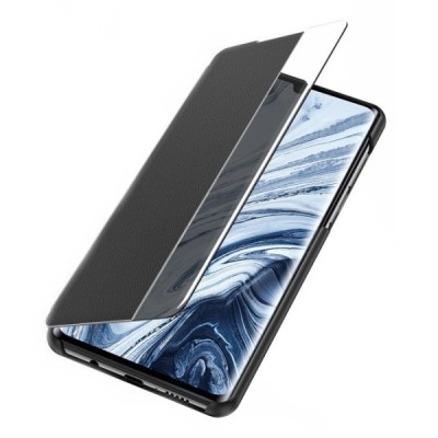 Xiaomi Mi Note 10 Lite (Note 10, Note 10 Pro) View Line juodas atverčiamas dėklas - knygutė | Priedai.lt