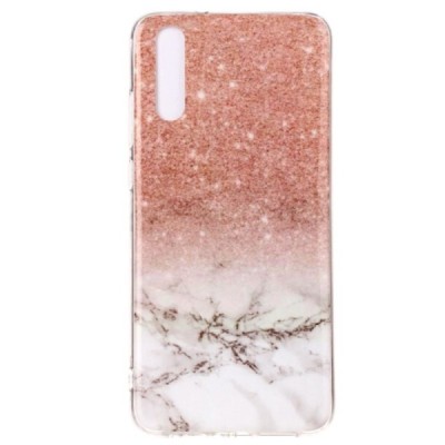 Huawei P20 „Marble“ cieta silikona (TPU) brūns apvalks | Vacins.lv