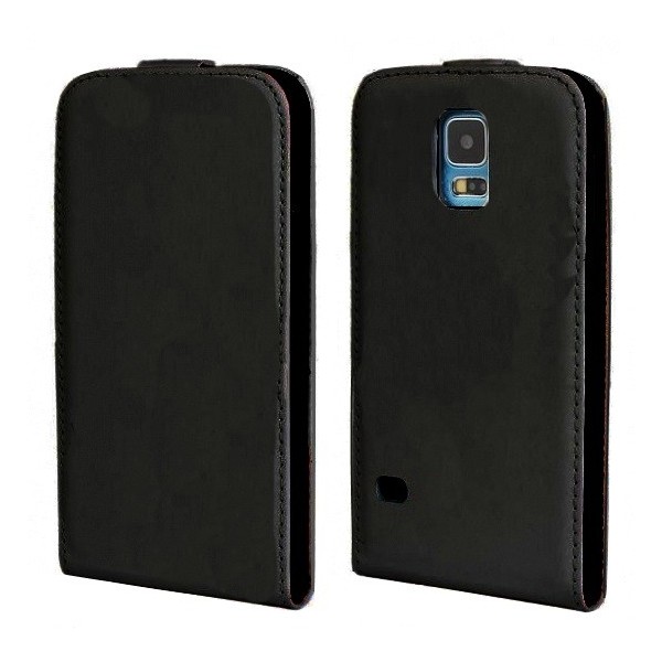 Vertikaliai atverčiamas dėklas - juodas (Galaxy S5 / S5 Neo)