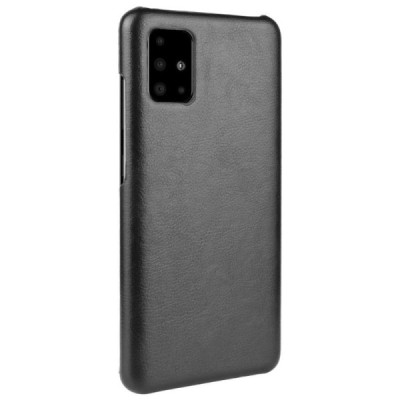 Slim Leather Samsung Galaxy A71 (A715F) melns ādas apvalks | Vacins.lv