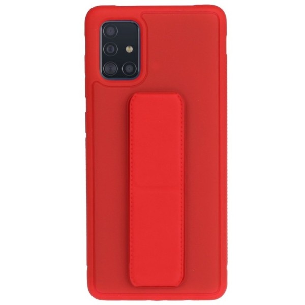 „Finger Grip“ Kickstand cieta silikona (TPU) apvalks - sarkans (Galaxy A71)